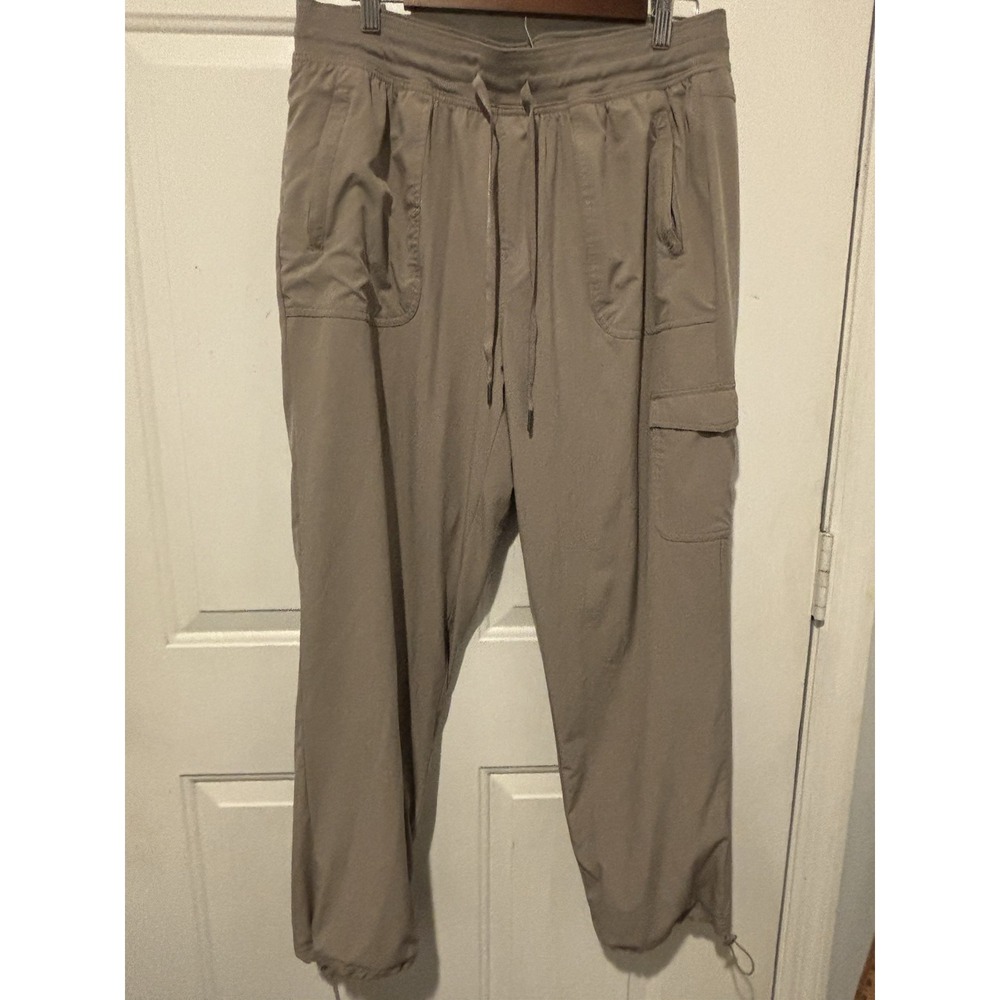 Eddie‎ Bauer Pants Fleece Lined Hiking Outdoor Khaki Tan Cargo Warm